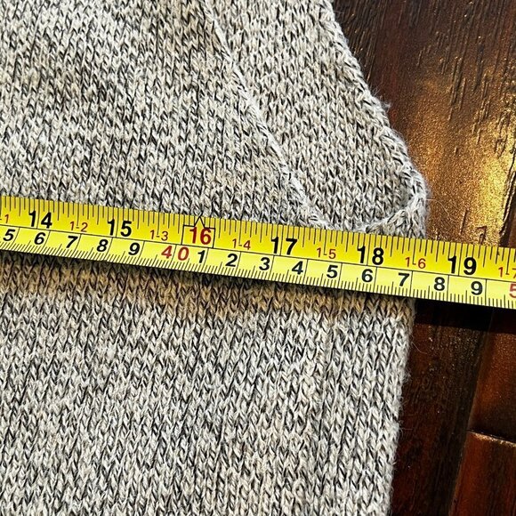 Monteau Los Angeles Beige Heather Oatmeal Collared Long tunic Sweater Vest S - Picture 7 of 8